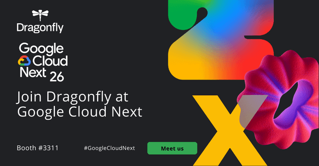 Graphic for Dragonfly Sponsoring Google Cloud Meet