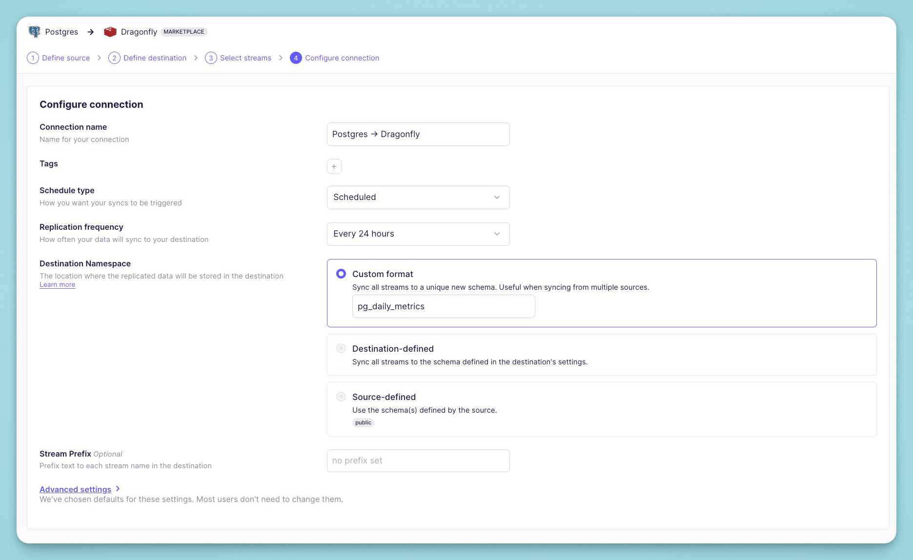 Airbyte | Custom Format