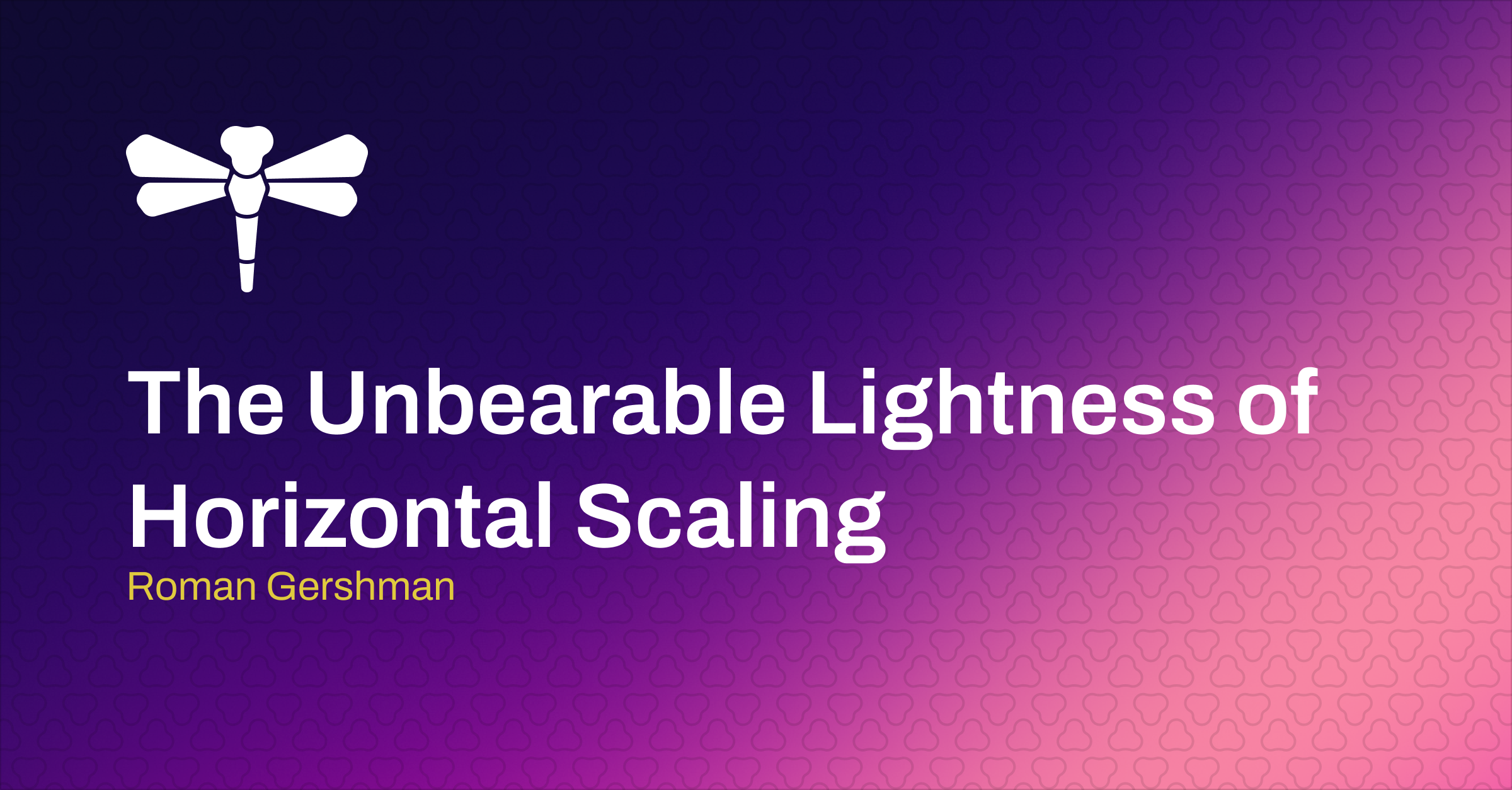 The Unbearable Lightness of Horizontal Scaling