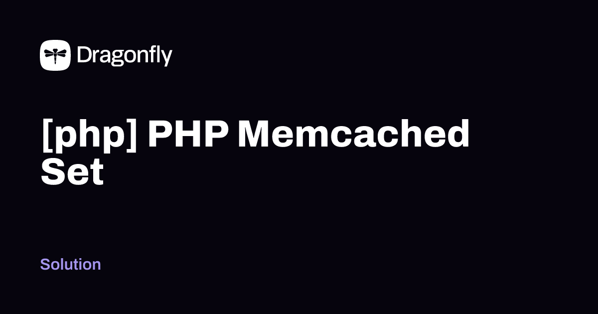 [php] PHP Memcached Set